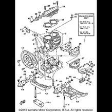 CRANKCASE - CYLINDER pour Yamaha 1990 WaveRunner WAVE JAMMER 500 (WJ500D) 1990