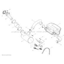 01- Exhaust System pour Sea-Doo 2012 GTX 155, 2012 (38CA, 38CB)