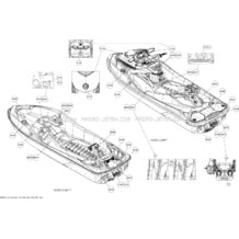 09- Decals Caution pour Sea-Doo 2012 GTX 155, 2012 (38CA, 38CB)