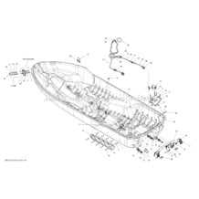 09- Hull pour Sea-Doo 2012 GTX 155, 2012 (38CA, 38CB)