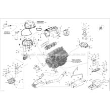 01- Engine And Air Intake Silencer pour Seadoo 2012 RXT 260 (IS), 2012