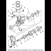 CRANKSHAFT - PISTON pour Yamaha 1990 WaveRunner WAVE JAMMER - WJ500D - 1990