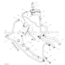 01- Cooling System pour Seadoo 2012 WAKE PRO 215