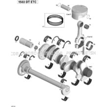 01- Crankshaft, Pistons And Balance Shaft pour Seadoo 2013 GTI SE 130, 2013