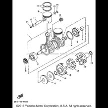 CRANKSHAFT - PISTON pour Yamaha 1996 WaveRunner WAVE BLASTER II 760 (WB760U) 1996