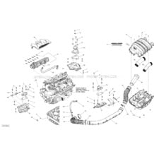 01- Engine And Air Intake Silencer pour Seadoo 2013 GTX 215, 2013