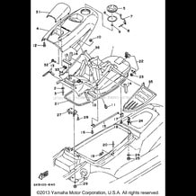 ENGINE HATCH 1 pour Yamaha 1996 WaveRunner WAVE BLASTER II - WB760U - 1996