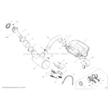 01- Exhaust System pour Seadoo 2013 RXT-X 260 & RS. 2013