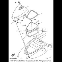 ENGINE HATCH 2 pour Yamaha 1996 WaveRunner WAVE BLASTER II 760 (WB760U) 1996