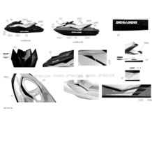 09- Decals _29S1414b pour Sea-Doo 2014 GTI SE 155, 2014