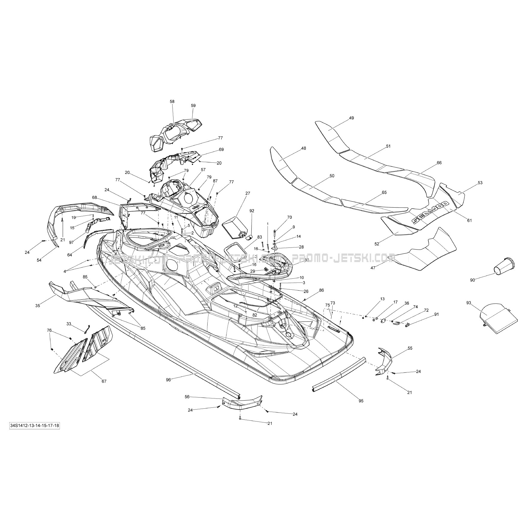 Details about   2014 14 SEADOO SEA DOO GTI LIMITED LTD 155 JET PUMP NOZZLE GUARD COVER SHROUD 