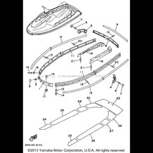 GUNWALE - MAT pour Yamaha 1996 WaveRunner WAVE BLASTER II - WB760U - 1996