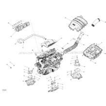 01- Engine _07S1407 pour Seadoo 2014 GTX 155, 2014