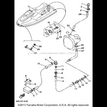 HULL - DECK pour Yamaha 1996 WaveRunner WAVE BLASTER II - WB760U - 1996