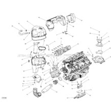 01- Engine _07S1404 pour Sea-Doo 2014 GTX S 155, 2014