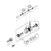 CRANKSHAFT/PISTONS pour Kawasaki 1988 JS550