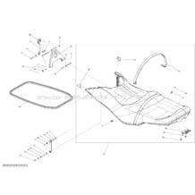 09- Seat _25S1406 pour Sea-Doo 2014 RXT-X 260 & RS. 2014