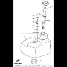 OIL TANK pour Yamaha 1996 WaveRunner WAVE BLASTER II 760 (WB760U) 1996