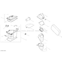 09- Storage Compartments _44S1410 pour Sea-Doo 2014 RXT 260 & RS, 2014