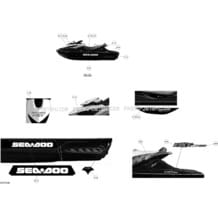 09- Decals _29S1410b pour Sea-Doo 2014 RXT 260 & RS, 2014