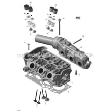 01- Cylinder Head _03R1411 pour Seadoo 2014 SPARK ACE 900 HO (2up And 3up), 2014