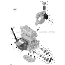 01- Engine Lubrication _54R1411 pour Sea-Doo 2014 SPARK ACE 900 HO (2up And 3up), 2014