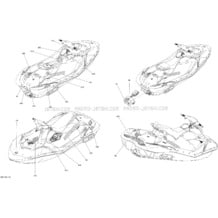 09- Decals _29S1401 pour Seadoo 2014 SPARK ACE 900 HO (2up And 3up), 2014