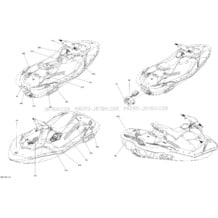09- Decals _29S1401 pour Sea-Doo 2014 SPARK ACE 900 HO (2up And 3up), 2014