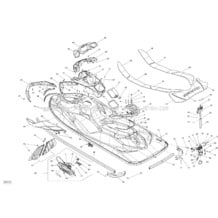 09- Body _34S1416 pour Sea-Doo 2014 WAKE 155, 2014