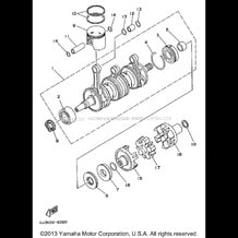 CRANKSHAFT PISTON pour Yamaha 1996 WaveRunner WAVE RAIDER 1100 - RA1100U - 1996