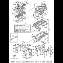 CYLINDER CRANKCASE pour Yamaha 1996 WaveRunner WAVE RAIDER 1100 (RA1100U) 1996