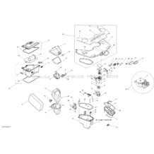 09- Storage Compartments 44S1504 pour Seadoo 2015 GTX S 155, 2015