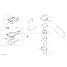 09- Storage Compartments _44S1507 pour Sea-Doo 2015 GTX 155, 2015