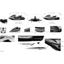 09- Decals _29S1506b pour Sea-Doo 2015 RXT-X 260 & RS. 2015