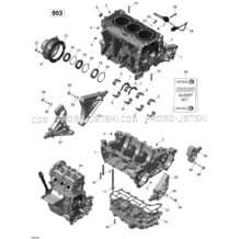 01- Crankcase _01R1527 pour Sea-Doo 2015 SPARK ACE 900 HO (2up And 3up), 2015
