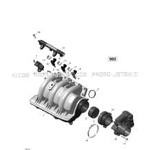 02- Air Intake Manifold And Throttle Body _18R1527 pour Sea-Doo 2015 SPARK ACE 900 HO (2up And 3up), 2015