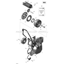 03- Magneto And Electric Starter _04R1527 pour Seadoo 2015 SPARK ACE 900 HO (2up And 3up), 2015