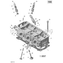 01- Cylinder Head - 130-155 Model Without Suspension pour Sea-Doo 2017 Wake, 2017
