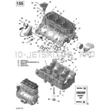 01- Engine Block - 130-155 Model Without Suspension pour Seadoo 2017 Wake, 2017