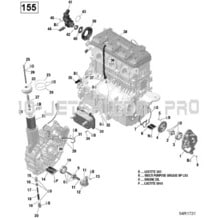 01- Engine Lubrication - 130-155 Model Without Suspension pour Sea-Doo 2017 Wake, 2017