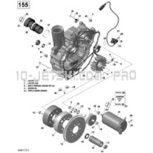 03- PTO Cover And Magneto - 130-155 Model Without Suspension pour Seadoo 2017 Wake, 2017