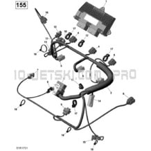 10- Engine Harness And Electronic Module - 130-155 Model Without Suspension pour Seadoo 2017 Wake, 2017