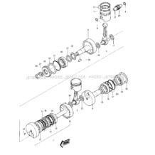 CRANKSHAFT PISTONS pour Kawasaki 1976 JS400