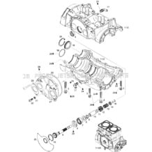 01- Crankcase And Rotary Valve pour Seadoo 1996 GSX, 5620, 1996