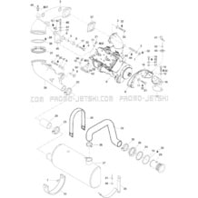 01- Exhaust System pour Sea-Doo 1996 GSX, 5620, 1996
