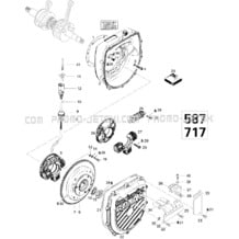 03- Magneto 717 pour Sea-Doo 1996 GTI, 5865, 1996