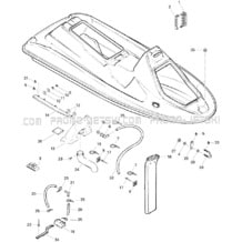 09- Body, Front View GTI pour Sea-Doo 1996 GTI, 5865, 1996