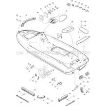09- Body, Rear View GTI pour Sea-Doo 1996 GTI, 5865, 1996