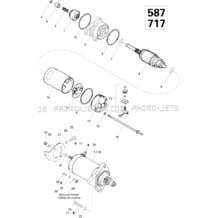 04- Electric Starter pour Sea-Doo 1996 GTI, 5866, 1996