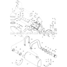 01- Exhaust System pour Sea-Doo 1996 GTX, 5640, 1996